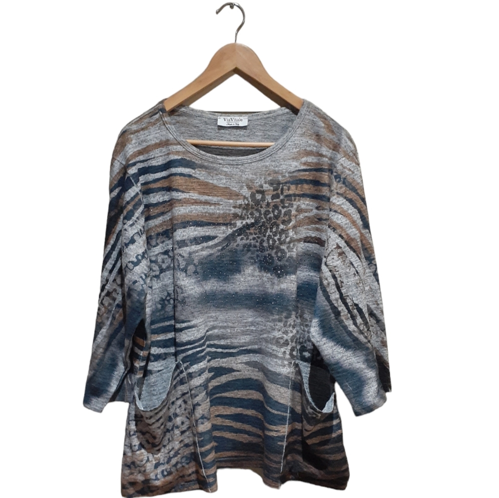 Via Vitale Women's Italian Pullover Sweater Size XXL